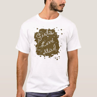 Camiseta TShirt enlameado da lama do amor das meninas