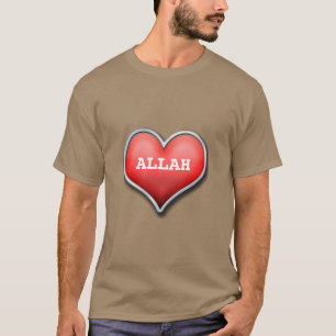 Camiseta Tshirt esplêndido do dawah com texto Allah