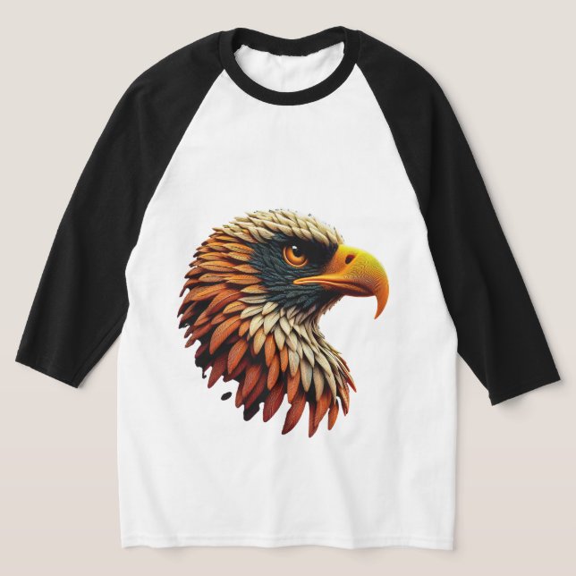 Camiseta Tshirt estampada diseño artístico Águila (Postura )