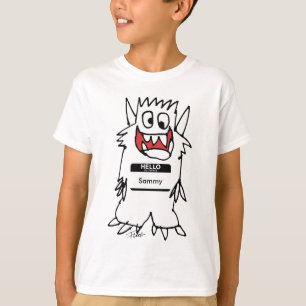 Camiseta Tshirt feliz bonito dos meninos do monstro dos