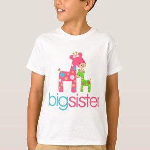 Camiseta Tshirt Funky da irmã mais velha do girafa