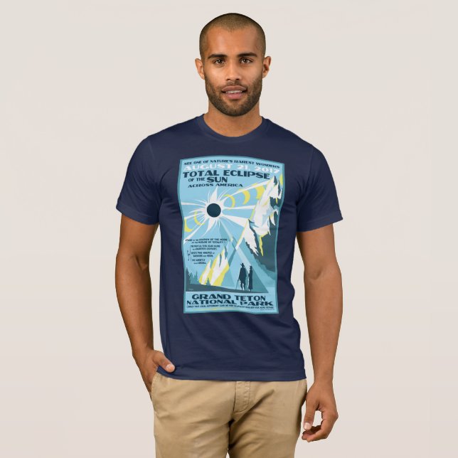 Camiseta Tshirt grande do eclipse solar de parque nacional (Frente Completa)