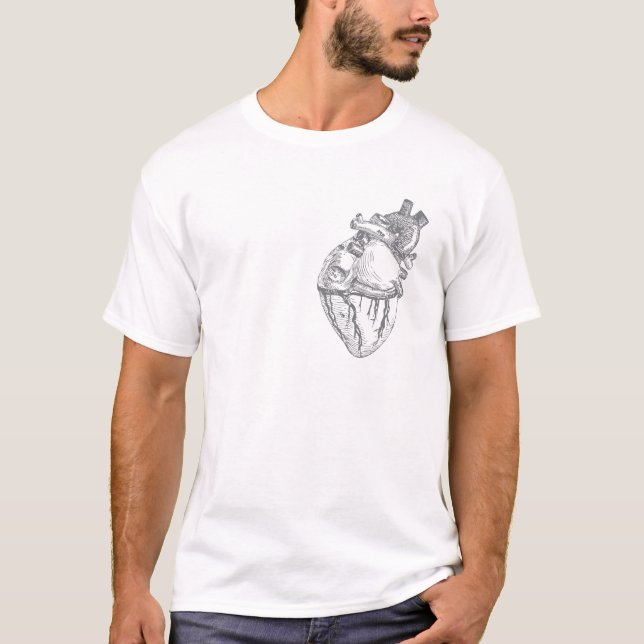 Camiseta Tshirt humano impressionante da ilustração do (Frente)