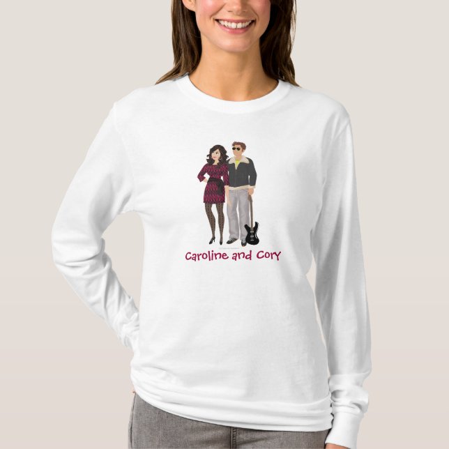 Camiseta TShirt longo da Capa das senhoras de DHG (Frente)