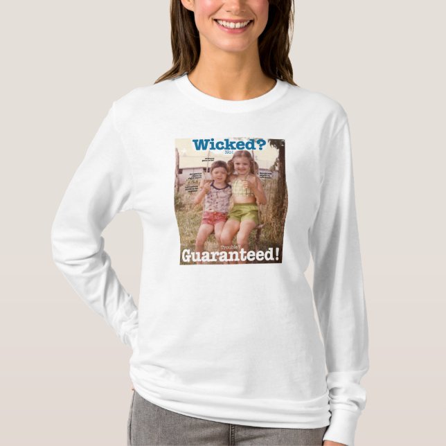 Camiseta Tshirt longo da Capa de Taisia & de Thara (Frente)