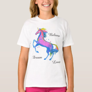 Camiseta Tshirt longo da Capa do unicórnio