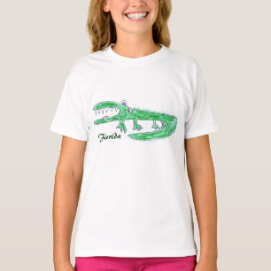 Camiseta Tshirt louco dos desenhos animados do jacaré