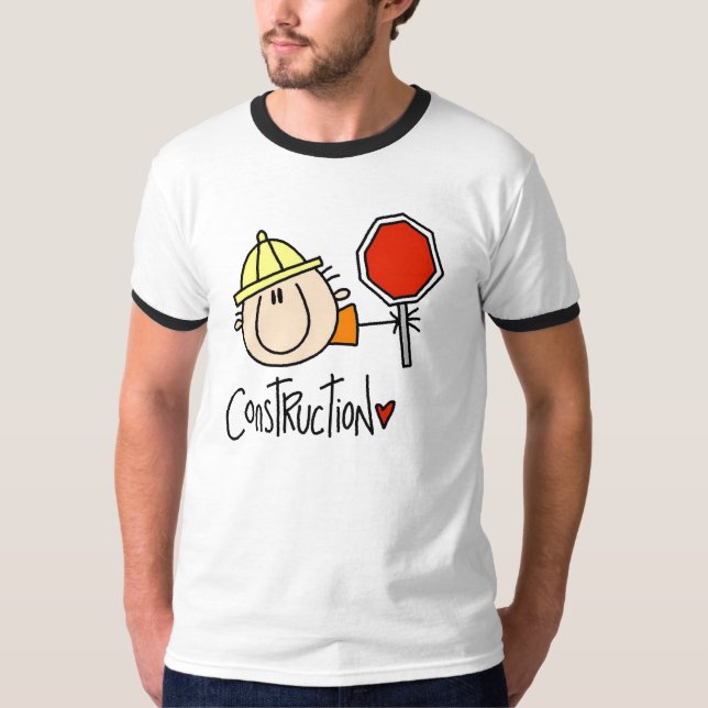 Camiseta Tshirt masculino do trabalhador da construção (Frente)