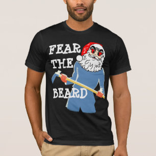 Camiseta tshirt mau do papai noel da barba do medo