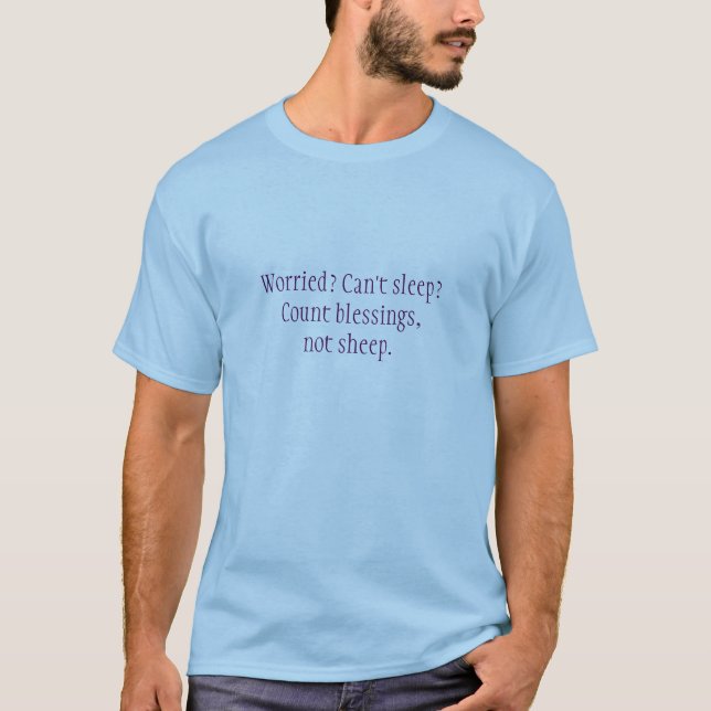 Camiseta Tshirt - preocupado? não pode dormir? (Frente)