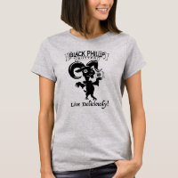 Tshirt preto da cabra da manteiga de Phillip
