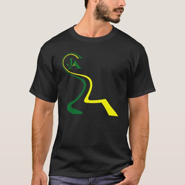 Camiseta Tshirt preto de Jamaica JA Seet (Frente)