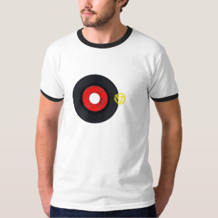 Camiseta Tshirt retro com 45 registro e inserção