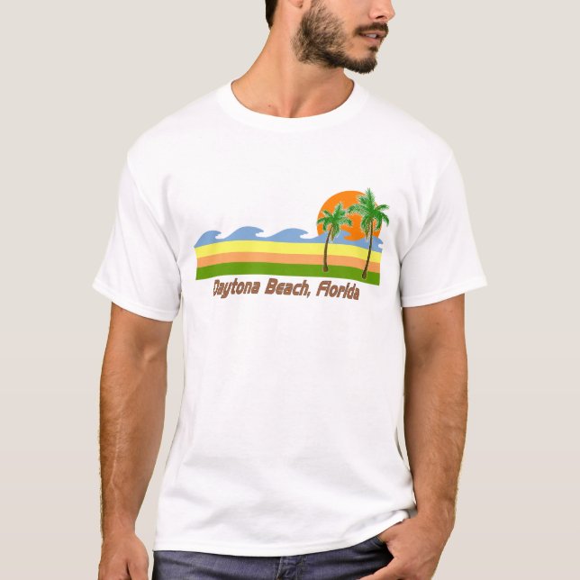 Camiseta Tshirt RETRO de Daytona Beach Florida (Frente)