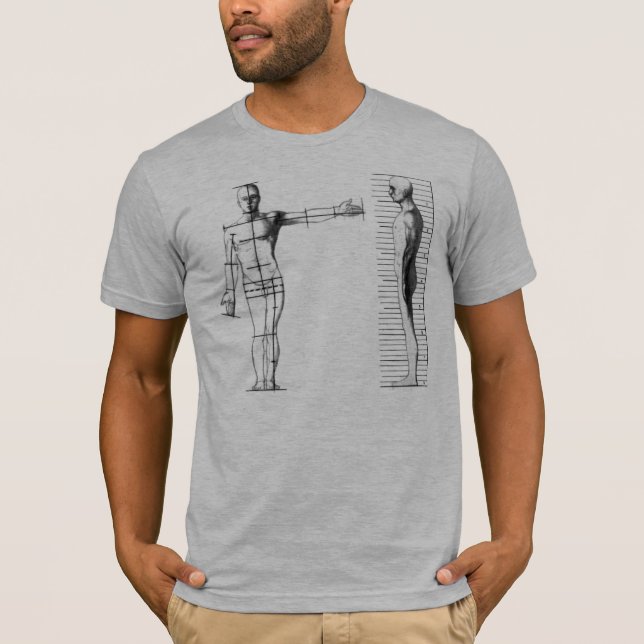 Camiseta Tshirt semi cabido humano dos homens das cinzas do (Frente)