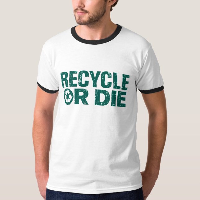Camiseta Tshirt sujo do reciclar (Frente)