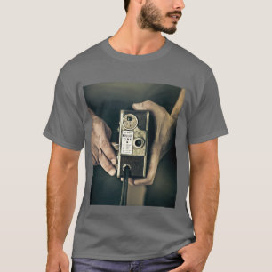 Camiseta Tshirt velho da câmera