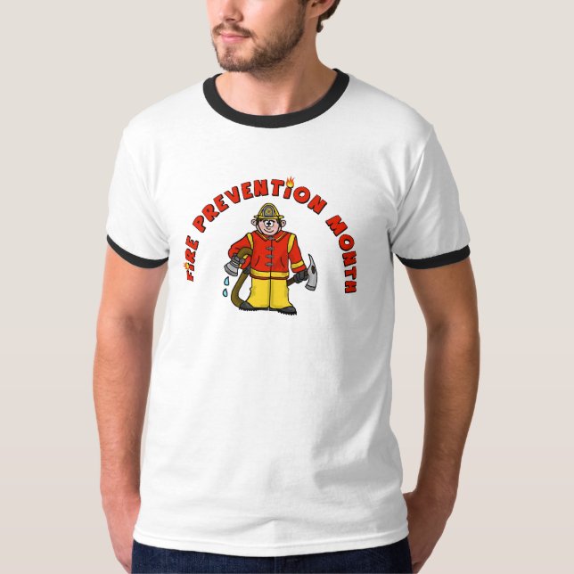 Camiseta Tshirt Ver1 do bombeiro dos desenhos animados do (Frente)