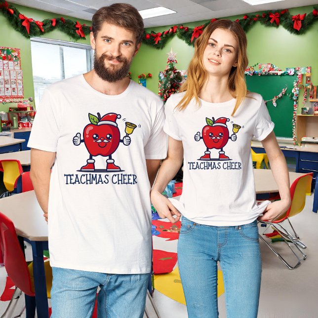 Camiseta TSicterícia de Natal do Professor | Teachmas Cheer (Criador carregado)