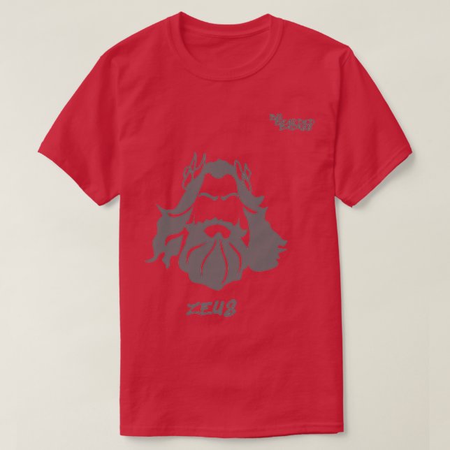 Camiseta TSirt Clássico Badass Zeus de Grande Cuba (Frente do Design)