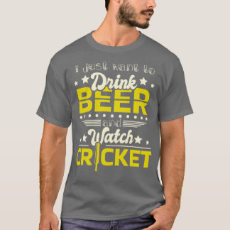 Camiseta TSirt Clássico de Críquete e Cerveja Essencial