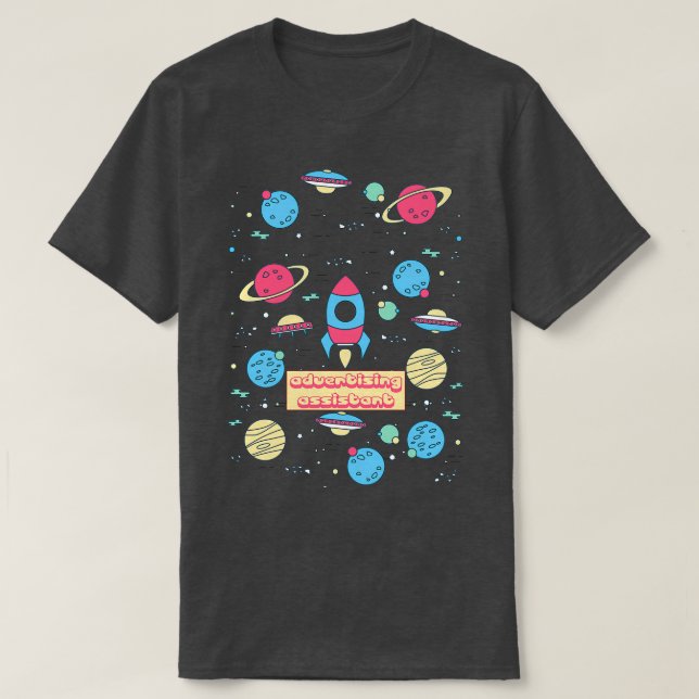 Camiseta TSirt Clássico do Assistente de PUBLICIDADE (Frente do Design)