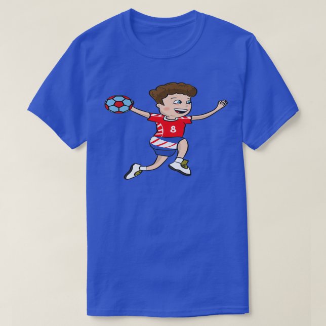 Camiseta TSirt clássico do garoto de handebol (Frente do Design)