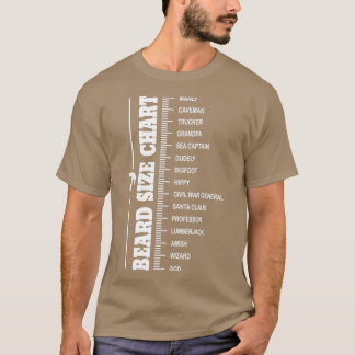 Camiseta TSirt Clássico do Quadro de Medição de Barba