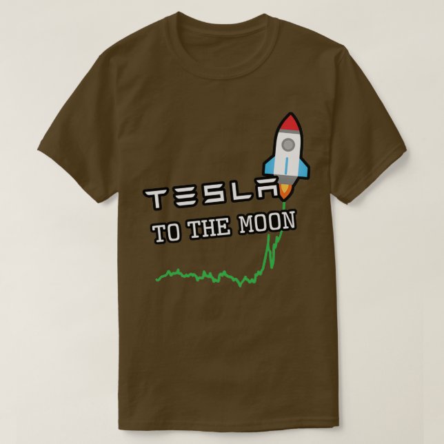 Camiseta TSLA para a Lua Branca (Frente do Design)