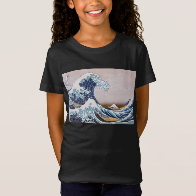 Camiseta Tsunami Grande Onda ao largo da costa de Kanagawa  (Frente)