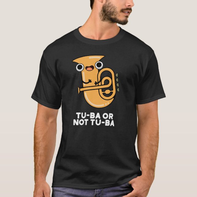 Camiseta Tu-ba ou não Tu-ba Shakespeare Pun Dark BG (Frente)