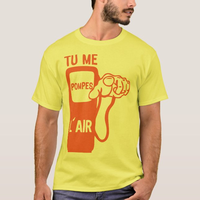 Camiseta tu me pompes air doigt pointe expression citation (Frente)