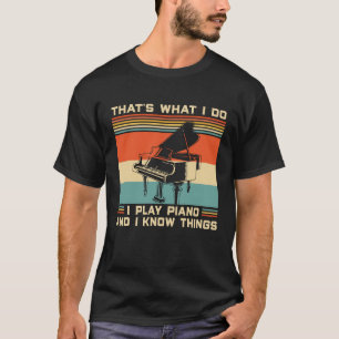 Camiseta Tu Vintage Piano Jogadores Costume Musical Instrum