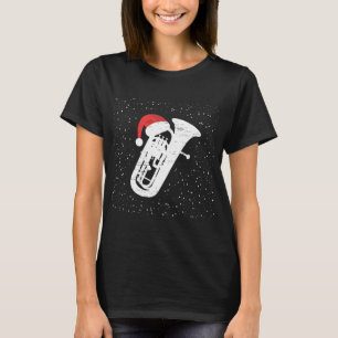 Camiseta Tuba com capacete de Papai noel para músicos no ma