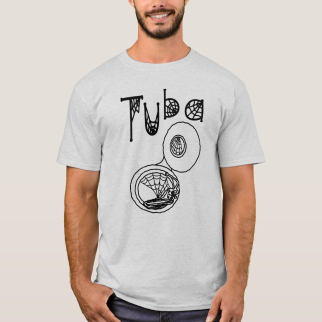 Camiseta Tuba Halloween Cobwebs (Frente)