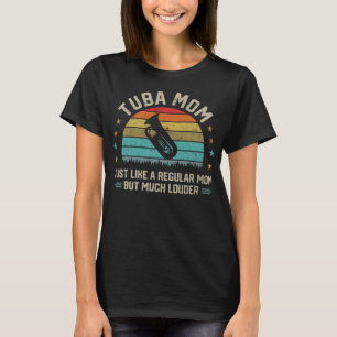 Camiseta Tuba Mãe Mãe Tuba Player Brass Music Marche B