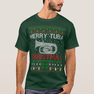 Camiseta Tuba Music Lover Xmas Lighting Ugly Merry Tuba Chr