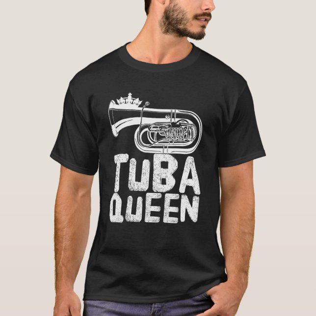 Camiseta Tuba Queen   Tuba Player (Frente)