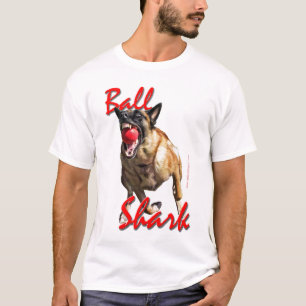 Camiseta Tubarão 2 da bola de Malinois