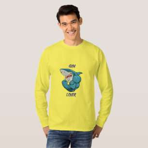 Camiseta Tubarão Amante de Academia - Divertido Design de T