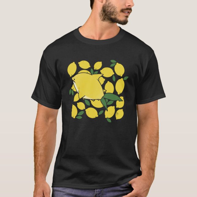 Camiseta Tubarão Aquático De Baleia-Limão Cortado (Frente)