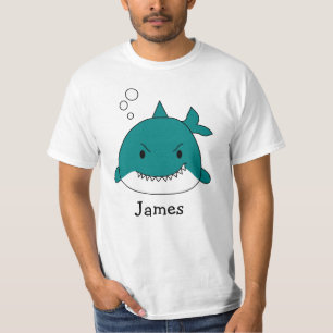 Camiseta Tubarão Azul Divertido Personalizado