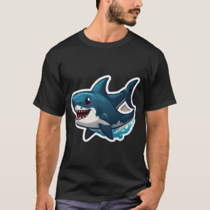 Camiseta Tubarão azul pequeno