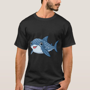 Camiseta Tubarão Baleia Cartoon