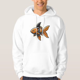 Camiseta Tubarão-Barbatana Peixe Dourado por Vin Z