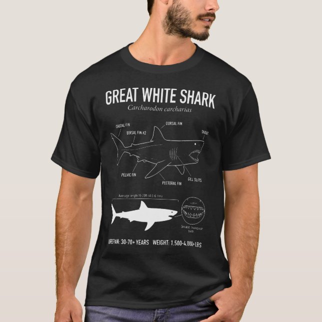 Camiseta Tubarão Branco (Frente)