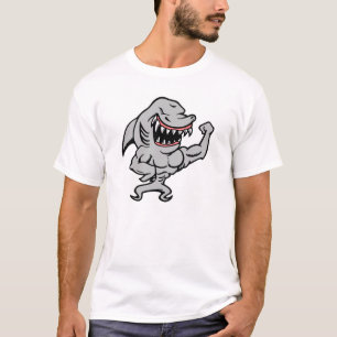 Camiseta Tubarão branco do músculo