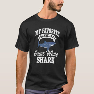 Camiseta Tubarão Branco Favorito Maior Peixe Predador Z