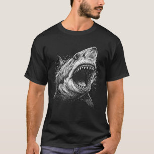 Camiseta Tubarão Branco-Jaws