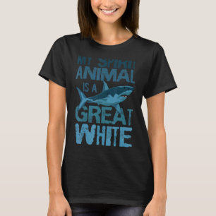 Camiseta Tubarão Branco Maior Peixe Predador Meu Espírito